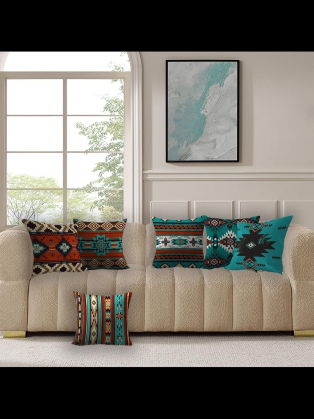 Southwestern Throw Pillow Covers - Set Of 6. These Are Covers Only No Pillows! - Picture 5 of 5